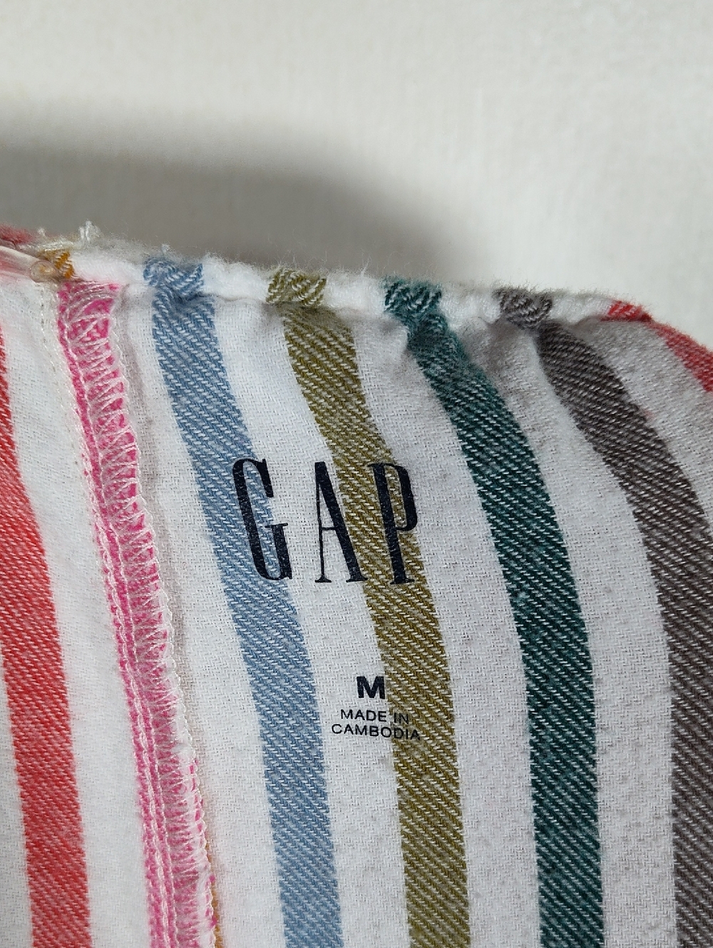 Gap Softest Flannel‎ Pants in Multi Color Happy Stripe M - Picture 6 of 8